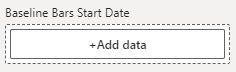 Baseline Bars Start Date field well in the Power BI visualizations pane