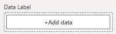 Data Label field well in the Power BI visualizations pane