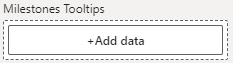 Milestones Tooltips field well in the Power BI visualizations pane