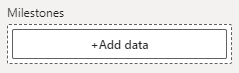 Milestones field well in the Power BI visualizations pane