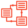 Data modeling icon showing related tables