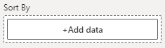 Sort By field well in the Power BI visualizations pane