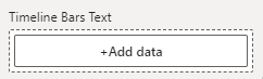 Timeline Bars Text field well in the Power BI visualizations pane
