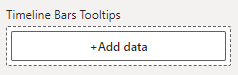 Timeline Bars Tooltips field well in the Power BI visualizations pane