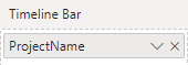 Timeline Bar field well in the Power BI visualizations pane