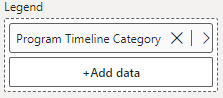 Legend field well in the Power BI visualizations pane