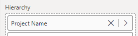 Hierarchy field well in the Power BI visualizations pane