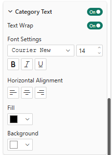 PowerGraph Gantt Timeline for Power BI - Category text 1