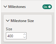 PowerGraph Gantt Timeline for Power BI - Milestone icon settings 1