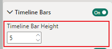 PowerGraph Gantt Timeline for Power BI - bar height 5 1